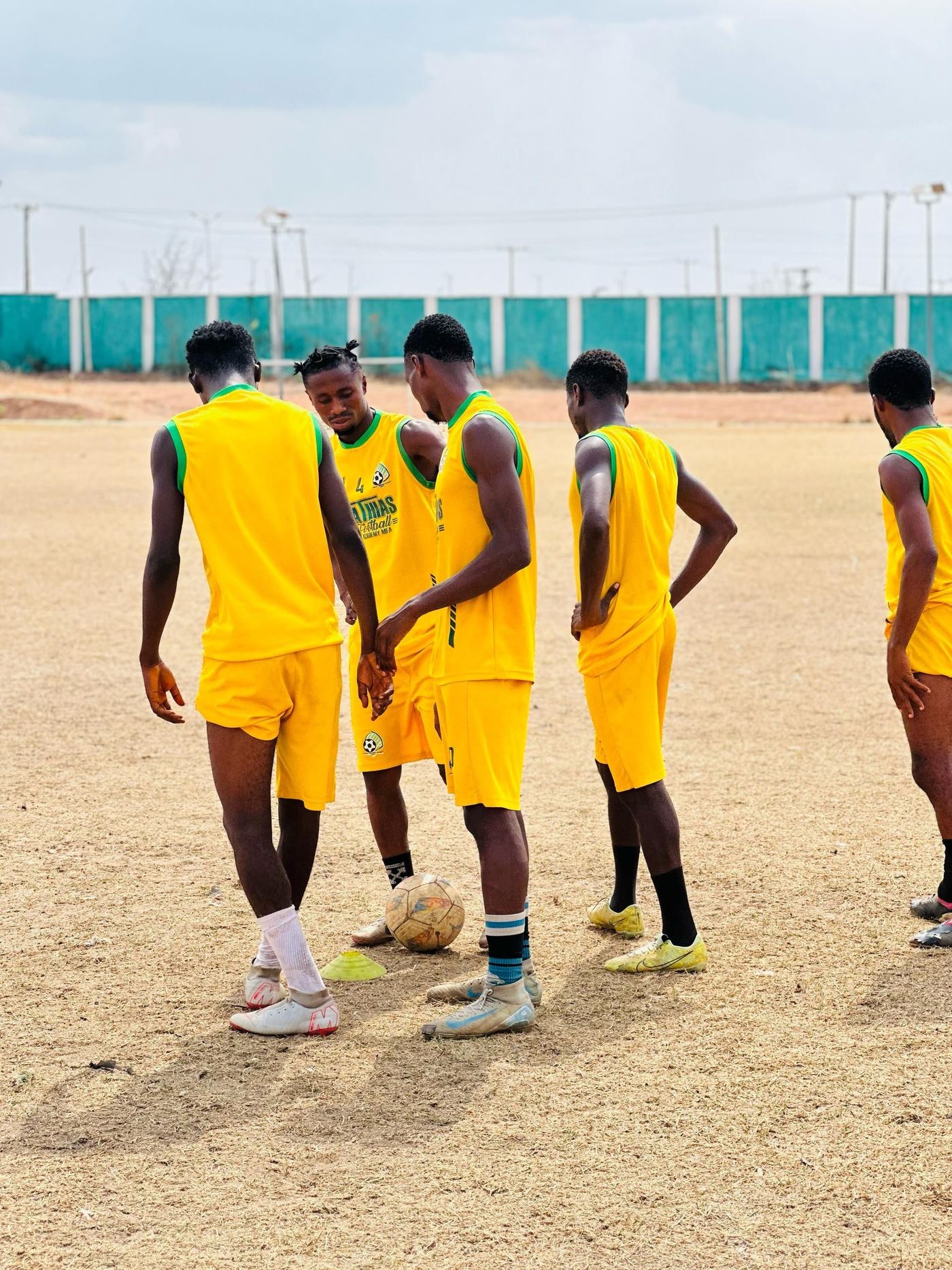 Academy players in training